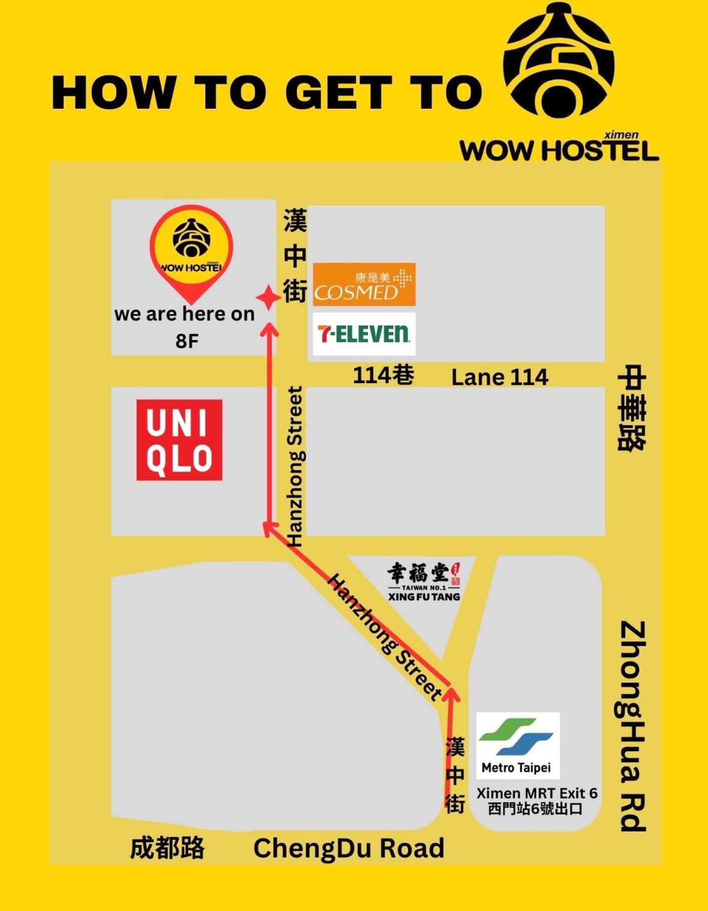 Ximen Wow Hostel Tajpej Buitenkant foto